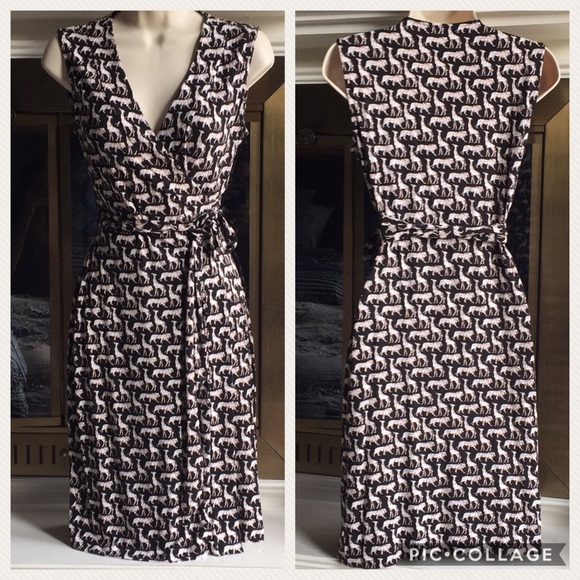 dvf sleeveless wrap dress
